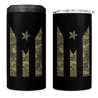 Camo Puerto Rico Flag 4 in 1 Can Cooler Tumbler Hispanic Heritage Month Boricua Rican - Wonder Print Shop