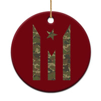 Camo Puerto Rico Flag Ceramic Ornament Hispanic Heritage Month Boricua Rican - Wonder Print Shop