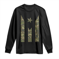 Camo Puerto Rico Flag Long Sleeve Shirt Hispanic Heritage Month Boricua Rican - Wonder Print Shop