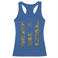 Camo Puerto Rico Flag Racerback Tank Top Hispanic Heritage Month Boricua Rican - Wonder Print Shop