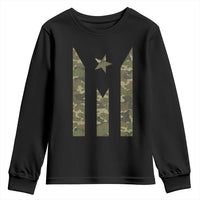Camo Puerto Rico Flag Youth Sweatshirt Hispanic Heritage Month Boricua Rican - Wonder Print Shop