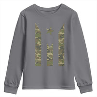 Camo Puerto Rico Flag Youth Sweatshirt Hispanic Heritage Month Boricua Rican - Wonder Print Shop