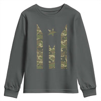 Camo Puerto Rico Flag Youth Sweatshirt Hispanic Heritage Month Boricua Rican - Wonder Print Shop