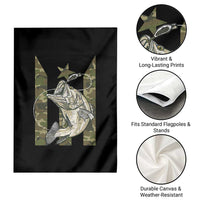 Fishing Puerto Rico Flag Garden Flag Bass Fish Fisherman Camo Camouflage US Flag - Wonder Print Shop
