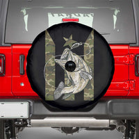 Fishing Puerto Rico Flag Spare Tire Cover Bass Fish Fisherman Camo Camouflage US Flag - Wonder Print Shop