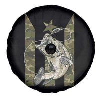 Fishing Puerto Rico Flag Spare Tire Cover Bass Fish Fisherman Camo Camouflage US Flag - Wonder Print Shop
