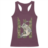 Fishing Puerto Rico Flag Racerback Tank Top Bass Fish Fisherman Camo Camouflage US Flag - Wonder Print Shop