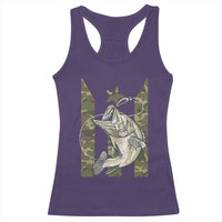Fishing Puerto Rico Flag Racerback Tank Top Bass Fish Fisherman Camo Camouflage US Flag - Wonder Print Shop