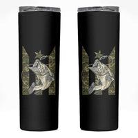 Fishing Puerto Rico Flag Skinny Tumbler Bass Fish Fisherman Camo Camouflage US Flag - Wonder Print Shop
