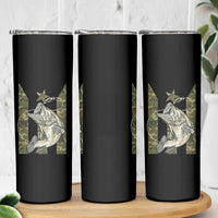Fishing Puerto Rico Flag Skinny Tumbler Bass Fish Fisherman Camo Camouflage US Flag - Wonder Print Shop