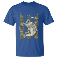 Fishing Puerto Rico Flag T Shirt Bass Fish Fisherman Camo Camouflage US Flag - Wonder Print Shop