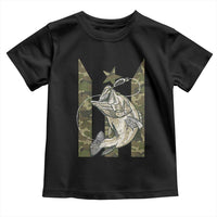 Fishing Puerto Rico Flag Toddler T Shirt Bass Fish Fisherman Camo Camouflage US Flag - Wonder Print Shop