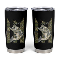 Fishing Puerto Rico Flag Tumbler Cup Bass Fish Fisherman Camo Camouflage US Flag - Wonder Print Shop