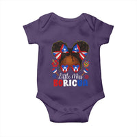 Little Miss Boricua Baby Onesie Puerto Rican Afro Messy Bun Girls Kids - Wonder Print Shop