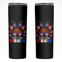 Little Miss Boricua Skinny Tumbler Puerto Rican Afro Messy Bun Girls Kids - Wonder Print Shop