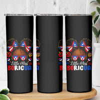 Little Miss Boricua Skinny Tumbler Puerto Rican Afro Messy Bun Girls Kids - Wonder Print Shop