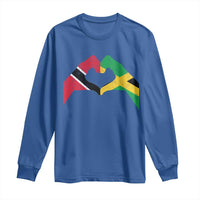 Trinidad and Tobago Jamaican Long Sleeve Shirt Two Flags One Heart