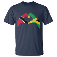 Trinidad and Tobago Jamaican T Shirt Two Flags One Heart