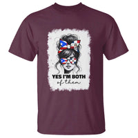 Dominican Puerto Rican Woman T Shirt Yes Im Both Of Them