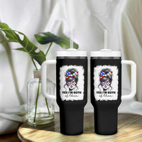 Dominican Puerto Rican Woman Tumbler With Handle Yes Im Both Of Them