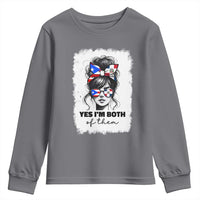 Dominican Puerto Rican Woman Youth Sweatshirt Yes Im Both Of Them