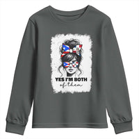 Dominican Puerto Rican Woman Youth Sweatshirt Yes Im Both Of Them