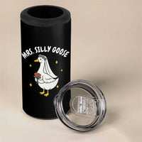 Mrs. Silly Goose Bride 4 in 1 Can Cooler Tumbler Funny Goose Lovers Bride To Be - Wonder Print Shop