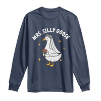 Mrs. Silly Goose Bride Long Sleeve Shirt Funny Goose Lovers Bride To Be - Wonder Print Shop