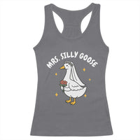 Mrs. Silly Goose Bride Racerback Tank Top Funny Goose Lovers Bride To Be - Wonder Print Shop