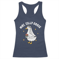 Mrs. Silly Goose Bride Racerback Tank Top Funny Goose Lovers Bride To Be - Wonder Print Shop