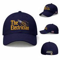 The Electrician Baseball Cap Vintage Wire Stripper Pliers Graphic