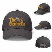 The Electrician Baseball Cap Vintage Wire Stripper Pliers Graphic