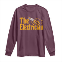The Electrician Long Sleeve Shirt Vintage Wire Stripper Pliers Graphic