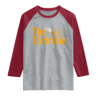 The Electrician Raglan Shirt Vintage Wire Stripper Pliers Graphic