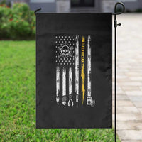 Electrician US Flag Garden Flag Tools for Electricians Skull Lightning Graphic
