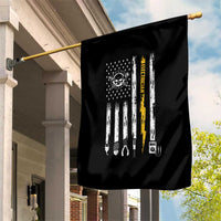 Electrician US Flag Garden Flag Tools for Electricians Skull Lightning Graphic