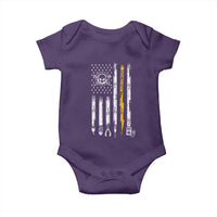 Electrician US Flag Baby Onesie Tools for Electricians Skull Lightning Graphic