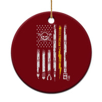 Electrician US Flag Ceramic Ornament Tools for Electricians Skull Lightning Graphic