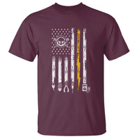 Electrician US Flag T Shirt Tools for Electricians Skull Lightning Graphic