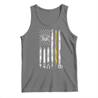 Electrician US Flag Tank Top Tools for Electricians Skull Lightning Graphic