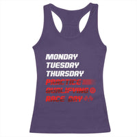 Monday Tuesday Thursday Practice Qualifying Race Day Racerback Tank Top - Wonder Print Shop