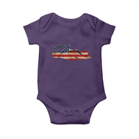 Racing Car Baby Onesie Retro Style Vintage American Flag - Wonder Print Shop