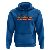 Racing Car Hoodie Retro Style Vintage American Flag - Wonder Print Shop