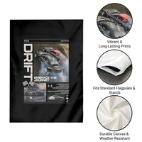 Vintage Japanese Drift Race Car Garden Flag Cool Retro Vintage JDM Tokyo Japan Drifting - Wonder Print Shop