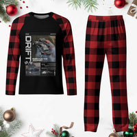 Vintage Japanese Drift Race Car Plaid Pajama Set Cool Retro Vintage JDM Tokyo Japan Drifting - Wonder Print Shop