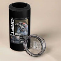 Vintage Japanese Drift Race Car 4 in 1 Can Cooler Tumbler Cool Retro Vintage JDM Tokyo Japan Drifting - Wonder Print Shop