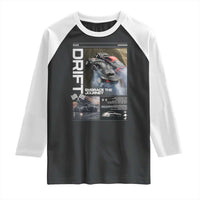 Vintage Japanese Drift Race Car Raglan Shirt Cool Retro Vintage JDM Tokyo Japan Drifting - Wonder Print Shop