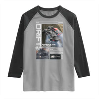 Vintage Japanese Drift Race Car Raglan Shirt Cool Retro Vintage JDM Tokyo Japan Drifting - Wonder Print Shop