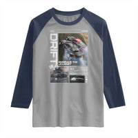 Vintage Japanese Drift Race Car Raglan Shirt Cool Retro Vintage JDM Tokyo Japan Drifting - Wonder Print Shop
