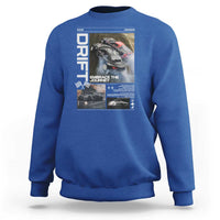 Vintage Japanese Drift Race Car Sweatshirt Cool Retro Vintage JDM Tokyo Japan Drifting - Wonder Print Shop